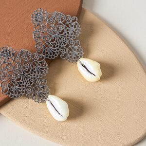 Boucles d'oreilles Dentelle et Cauri