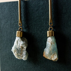 Boucles d'oreilles Pendantes - Aigue Marine